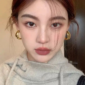 DAIIIBABYYY  -  Korean New Simple Temperament Circle Earrings Fashion Small Versatile Earrings Women's Jewelry